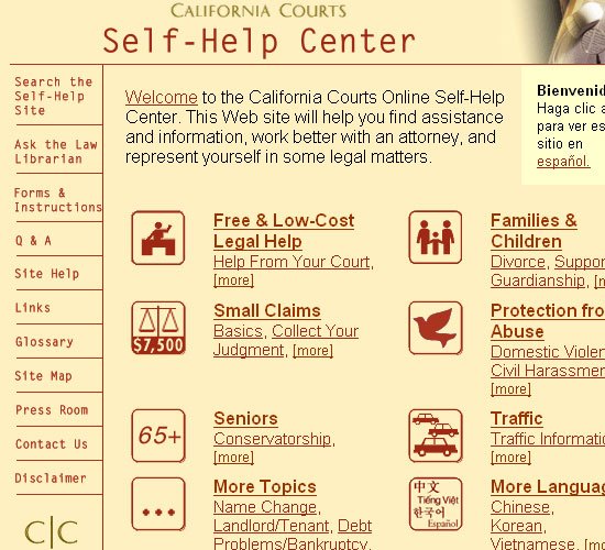 California Court’s help center