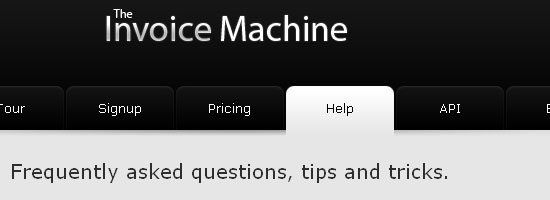 Invoice Machine’s help system