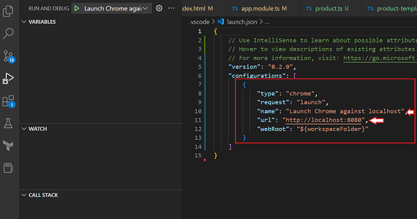 config launch.json