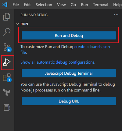 run and debug