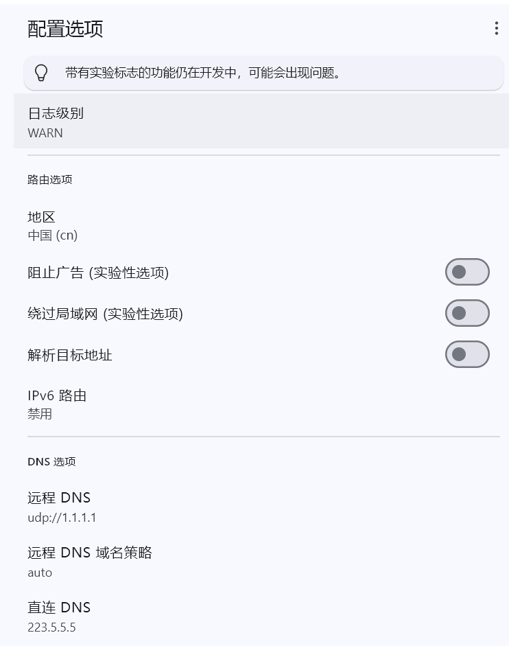 HiddifyApp Next settings part 1