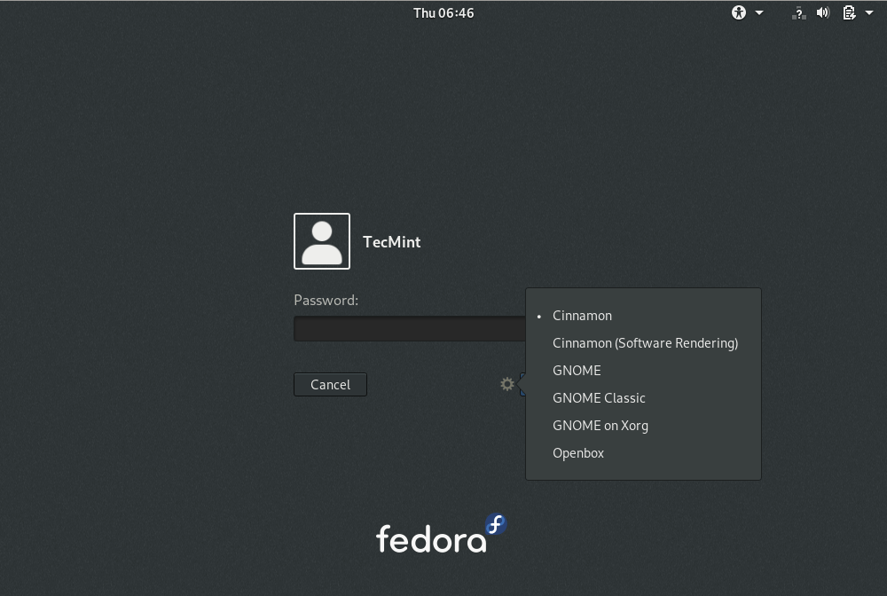 fedora switch desktop environment