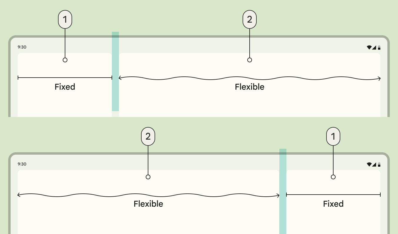 Material 3 layout two panes