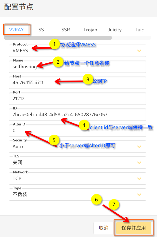 vmess node config